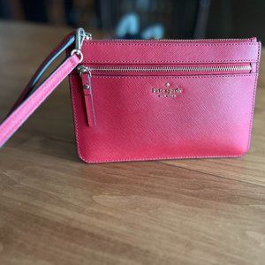 Lightly Used Kate Spade Saffiano Leather Red Wristlet